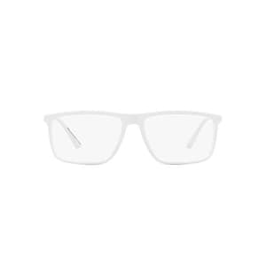 Emporio Armani Men's EA3221 Rectangular Sunglasses, Matte White/Demo Lens, 56 mm for $91 Emporio Armani Men's EA3221 Rectangular Sunglasses, Matte White/Demo Lens, 56 mm for $91